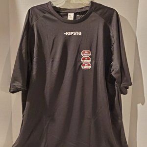 Kipsta Black Tshirt-Tee-2XL-Cycling-Soccer-Exercise-Running-Dri Power-NWT